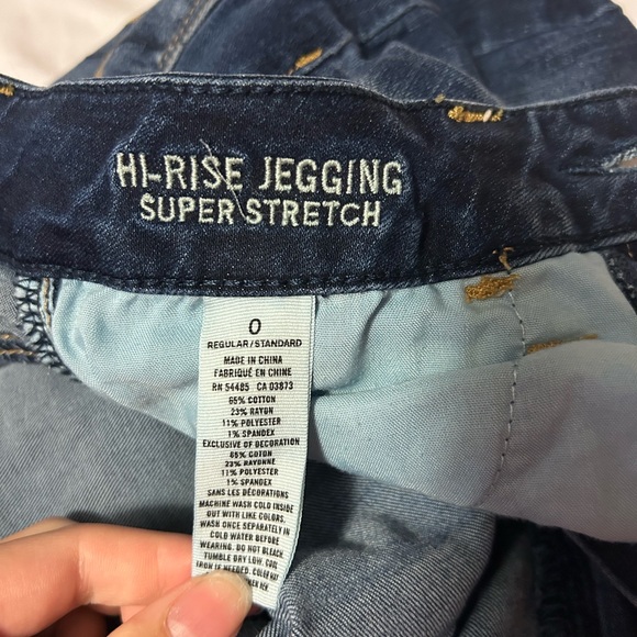 American Eagle High Rise Skinny Jeans Size 0 Regular - Picture 2 of 3